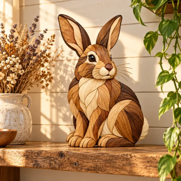Woodland Rabbit Intarsia Pattern